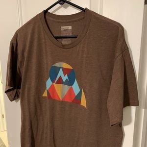 Marmot Men's Brown Mountain Geo Design T-Shirt
